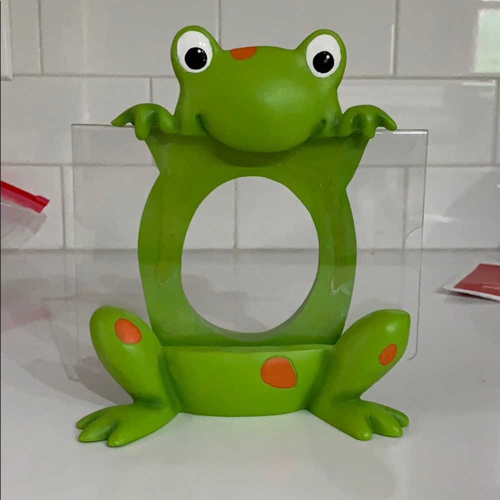 Cute, kid friends, frog picture frame